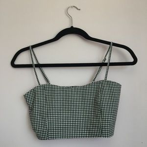 brandy meville gingham crop top